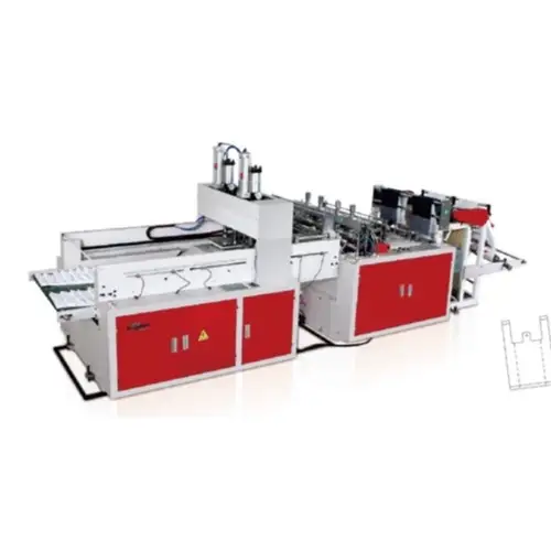 automatic heat sealing heat cutting T-shirt bag machine